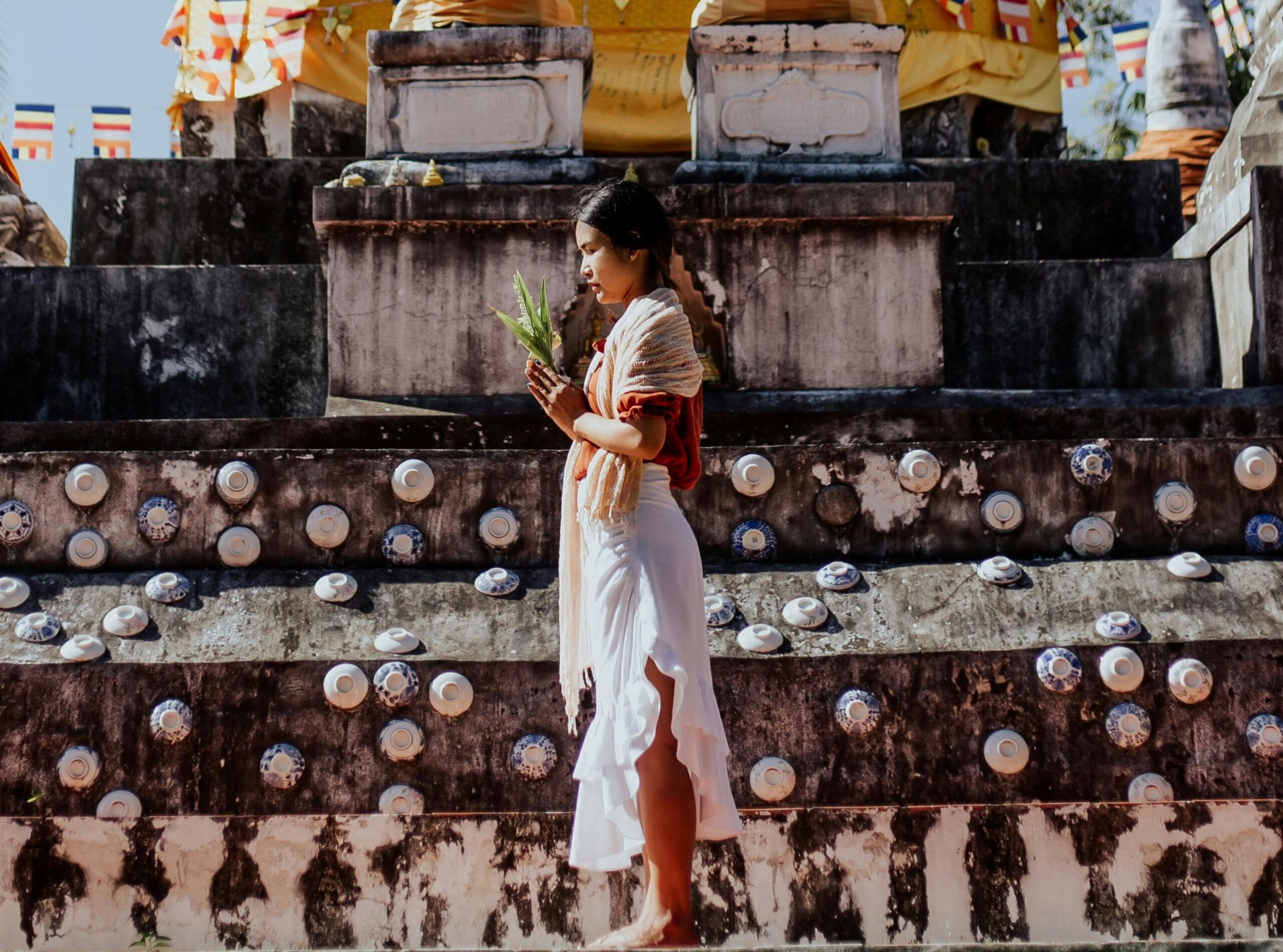 girl at temple Thailand